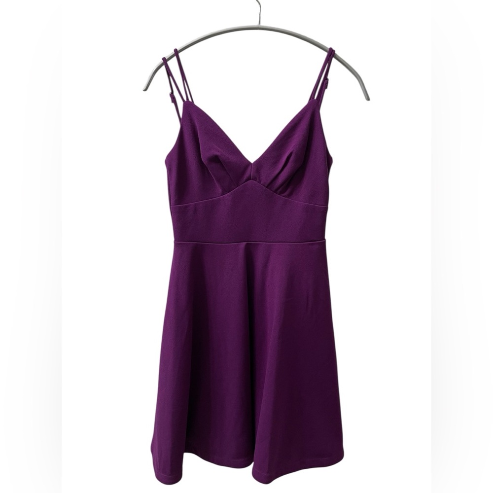 City Studio Junior Purple Double Strap Skater Dress
